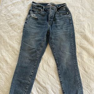 Loft Curvy High Waisted Skinny Ankle Jeans